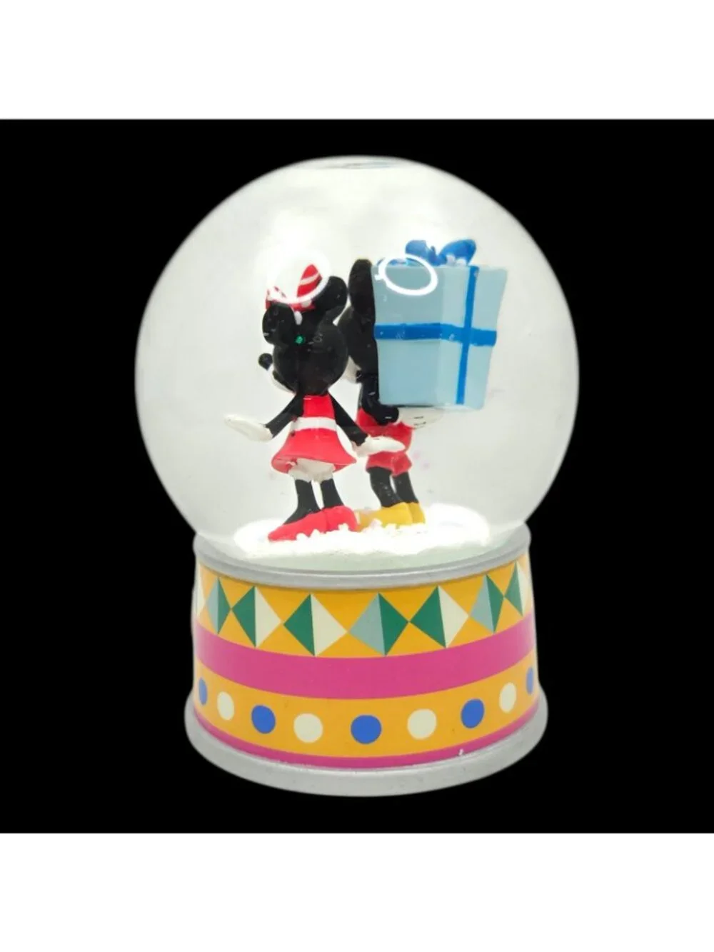 Disney Mickey and Minnie Mouse 2018 Holiday Snow Globe Collectible Original Box
